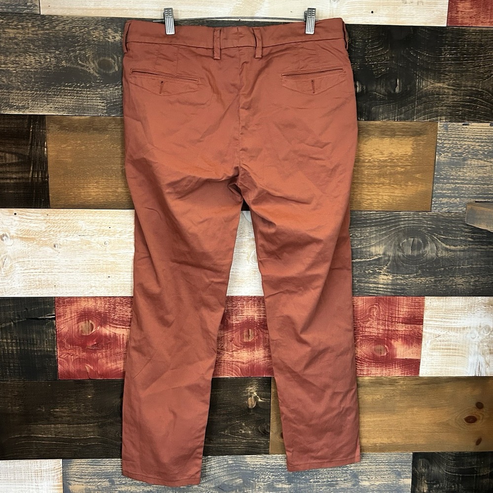 maurizio baldassari Men's Dress Pants Chino Rust Burnt Italy Size 50 34 By 29 - Picture 4 of 8